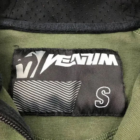 Venum Hoodie Sweatshirt Mens Small Green Full Zip MMA Fighting Training * - Picture 2 of 14